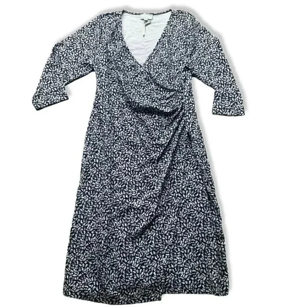 PURE Collection Printed Surplice Faux Wrap Dress